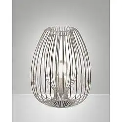 Lampada Camp Tavolo Bianca Fabas Unica Stile Moderno 1 Luce E27 Collezione CAMP