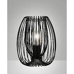 Lampada da Tavolo Camp Nera Fabas Design Moderna Singola Stile Elegante