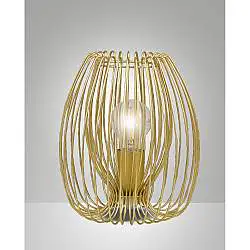 Lampada da Tavolo Oro Opaco Collezione CAMP Unica Sorgente di Luce E27 Metallo