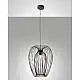 Camp Sospensione Nera D.400 Collezione CAMP Design Moderno Unica E27 Regolabile