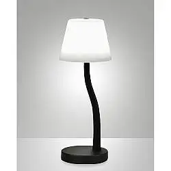 Ibla Tavolo Nero Collezione IBLA Lampada Led 1 Luce Metallo Vetro Nero Bianco
