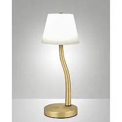 Ibla Tavolo Ottone Satinato Collezione IBLA Lampada 1 Luce Design Elegante Caldo