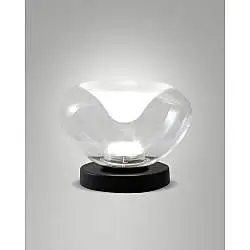 Brena Tavolo Trasparente Lampada Led 1 Luce Calda Fredda Naturale Fabas