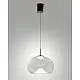 Lampada Brena Saliscendi Trasparente Metallo Vetro Collezione BRENA 1 Luce LED Dimmerabile