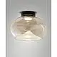 Plafoniera Brena Cognac LED 19W 1 Luce Design Metallo e Vetro Collezione BRENA