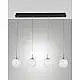 Lampadario Collezione Ariel Sospens Trasparente 4 luci Dimmerabile Metallo Vetro