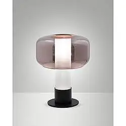Lampada da Tavolo Flick Ametista Collezione Fabas in Metallo e Vetro con 1 Luce