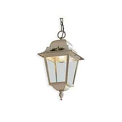 Sospensione Esterno Classica Gorizia Metallo Ceramica Bianco Sfumato 1 Luce E27