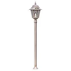 Palo Esterno Classico Gorizia Metallo E Ceramica Bianco Sfumato Oro 1 Luce E27