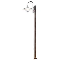 Palo Esterno Classico Campobasso Metallo E Ceramica Nero Sfumato Rame 1 Luce E27