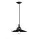 Lampadario Industrial Minimal B&W Metallo Smaltato Nero 1 Luce E27 31Cm