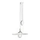 Lampadario Classico Asti Ferro E Ceramica Ottone Satinato Decorato 1 Luce E27