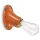 Applique Vintage Senza Diffusore Ceramica Arancio 1 Luce E27