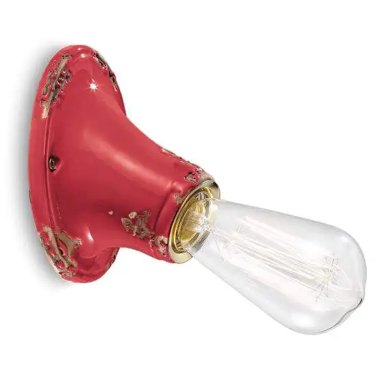 Applique Vintage rossa 11 cm Ferroluce
