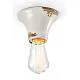 Plafoniera Vintage Tonda Piccola Ceramica Bianca 1 Luce E27