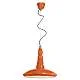 Lampadario Vintage Vague Vintage Ferro E Ceramica Arancio 1 Luce E27 40Cm