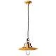 Lampadario Vintage Country Ferro E Ceramica Giallo 1 Luce E27 30Cm