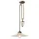 Lampadario Vintage Colors Saliscendi Ferro E Ceramica Crema 1 Luce E27