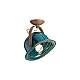 Plafoniera Vintage Industrial Ferro E Ceramica Verde 1 Luce E27