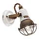 Applique Vintage Loft Ferro E Ceramica Con Rete Bianco 1 Luce E14