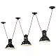 Lampadario Industrial Ferro E Ceramica Vintage Nero 3 Luci E27