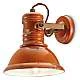 Applique Industrial Ferro E Ceramica Vintage Arancio 1 Luce E27