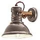 Applique Industrial Ferro E Ceramica Vintage Tortora 1 Luce E27