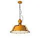 Lampadario Industrial Ferro E Ceramica Vintage Giallo 1 Luce E27 52Cm