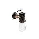 Applique Industrial Minimal Urban Ferro Ceramica Vintage Nero 1 Luce E27