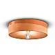 Plafoniera Grande Vintage Decò Pi Ceramica Arancio Pesca 1 Luce E27