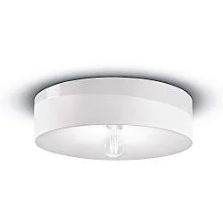 Plafoniera Grande Vintage Decò Pi Ceramica Bianco Grezzo 1 Luce E27