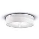Plafoniera Grande Vintage Decò Pi Ceramica Bianco Grezzo 1 Luce E27