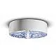 Plafoniera Grande Vintage Decò Pi Ceramica Ming Blu 1 Luce E27
