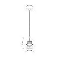 Lampadario Urban rosso E27 Ferroluce