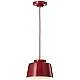 Lampadario Vintage 50'S Ferro E Ceramica Bordeoux 1 Luce E27 23Cm
