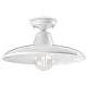 Plafoniera Industrial Minimal Nordico B&W Metallo Smaltato Bianco 1 Luce E27