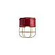 Plafoniera Industrial Ferro E Ceramica Vintage Bordeaux 1 Luce E27