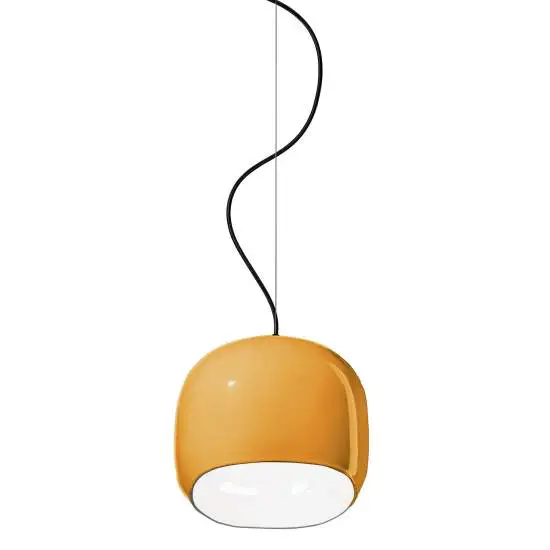 Sospensione Ayrton 1 luce gialla Ferroluce