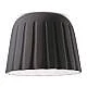 Plafoniera Piccola Vintage Decò Madame Gres Ceramica Grigio Nerastro 1 Luce E27