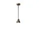 Lampadario Vintage Decò Berimbau Ceramica Marrone Moka 1 Luce E14