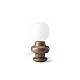 Applique Vintage Decò Copacabana Ceramica Marrone 1 Luce E27