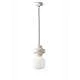 Sospensione Vintage Decò Copacabana Ceramica Bianca 1 Luce E27