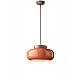 Sospensione Vintage Decò Maracana Ceramica-Vetro Arancio-Marrone 1 Luce E27
