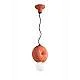 Sospensione Vintage Decò Bumbum 1 Elemento Ceramica Arancio Pokè 1 Luce E27