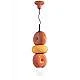 Sospensione Vintage Decò Bumbum 3 Elementi Ceramica Gialla E Arancio 1 Luce E27