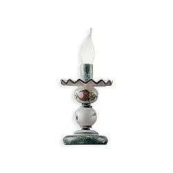 Lumetto Classico Sanremo Metallo Ceramica Verde Sfumato Oro Decorato 1 Luce E14