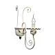 Applique Classica Sanremo Metallo E Ceramica Bianco Sfumato Oro 1 Luce E14