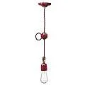 Sospensione Vintage rossa 53 W Ferroluce