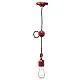 Sospensione Vintage rossa 53 W Ferroluce