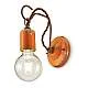 Applique Vintage Ceramica Arancio Con Filamento 1 Luce E27